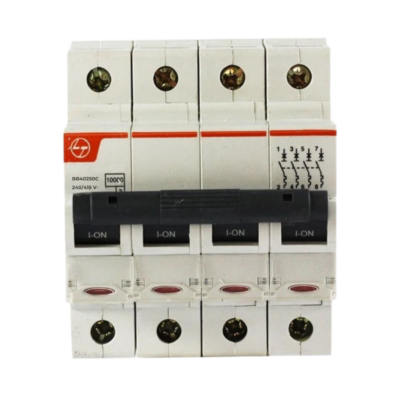 Lauritz Knudsen EXORA, MCB, 4 Pole, 415V AC, 10kA, C Curve, 25A  BB40250C