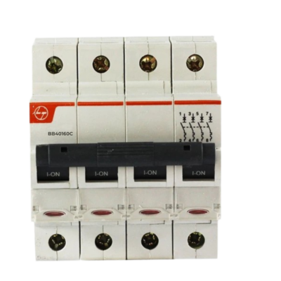 Lauritz Knudsen EXORA, MCB, 4 Pole, 415V AC, 10kA, C Curve, 16A  BB40160C