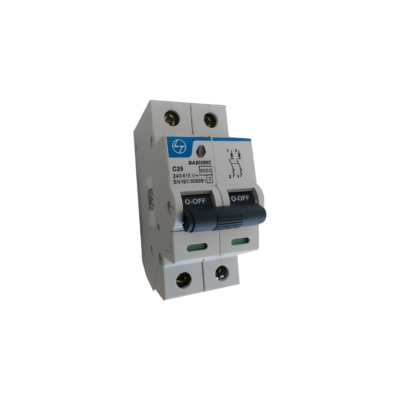 Lauritz Knudsen EXORA, MCB, 2 Pole, 240V AC, 10kA, C Curve, 25A BB20250C