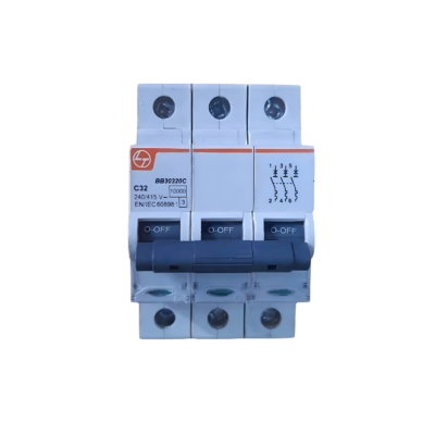 Lauritz Knudsen EXORA, MCB, 3 Pole, 415V AC, 10kA, C Curve, 32A  BB30320C
